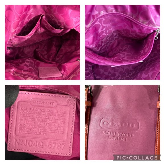 Coach #5787 Pink Leather Large Tote Bag - Picture 12 of 13